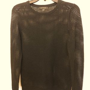 Ann Taylor black mesh sweater